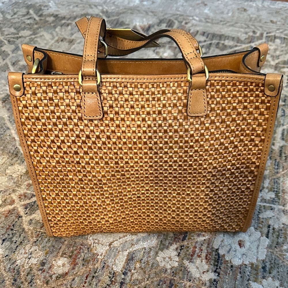 Patricia Nash Tan Woven Tote Bag - Picture 2 of 16